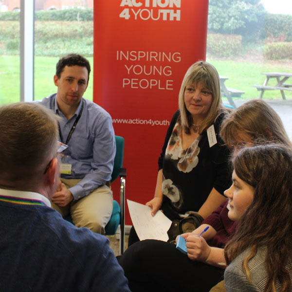 young people engaging with councillors