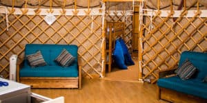 sleeping in a yurt