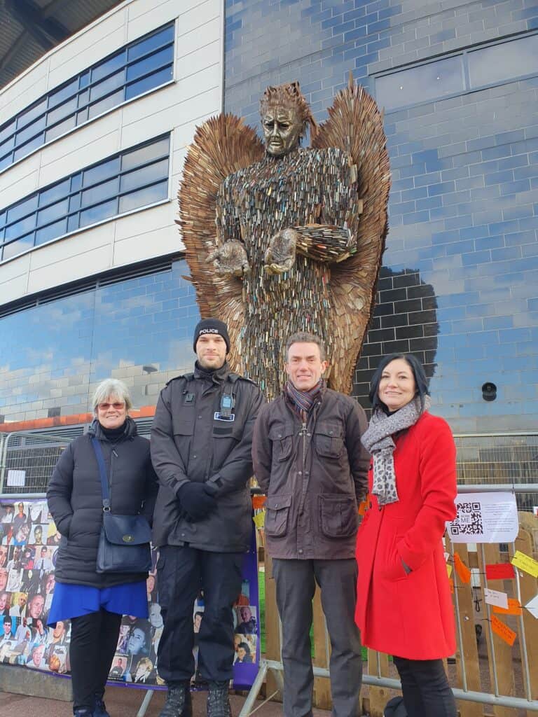 Corporate and the knife angel milton keynes