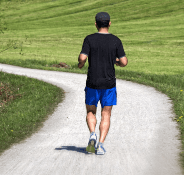 Man running training for the marathon