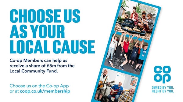 Fundraising news - You can choose Action4Youth as your cause to support on the Co-op app.