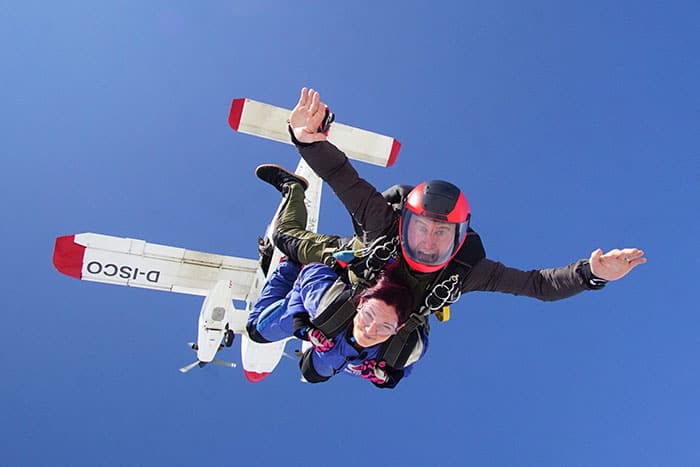 We ask each skydiver to commit to raising a minimum fundraising pledge of £395 to £450
