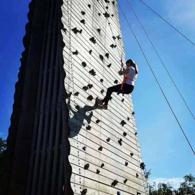 abseiling for young people at caldecotte xperience